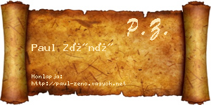 Paul Zénó névjegykártya